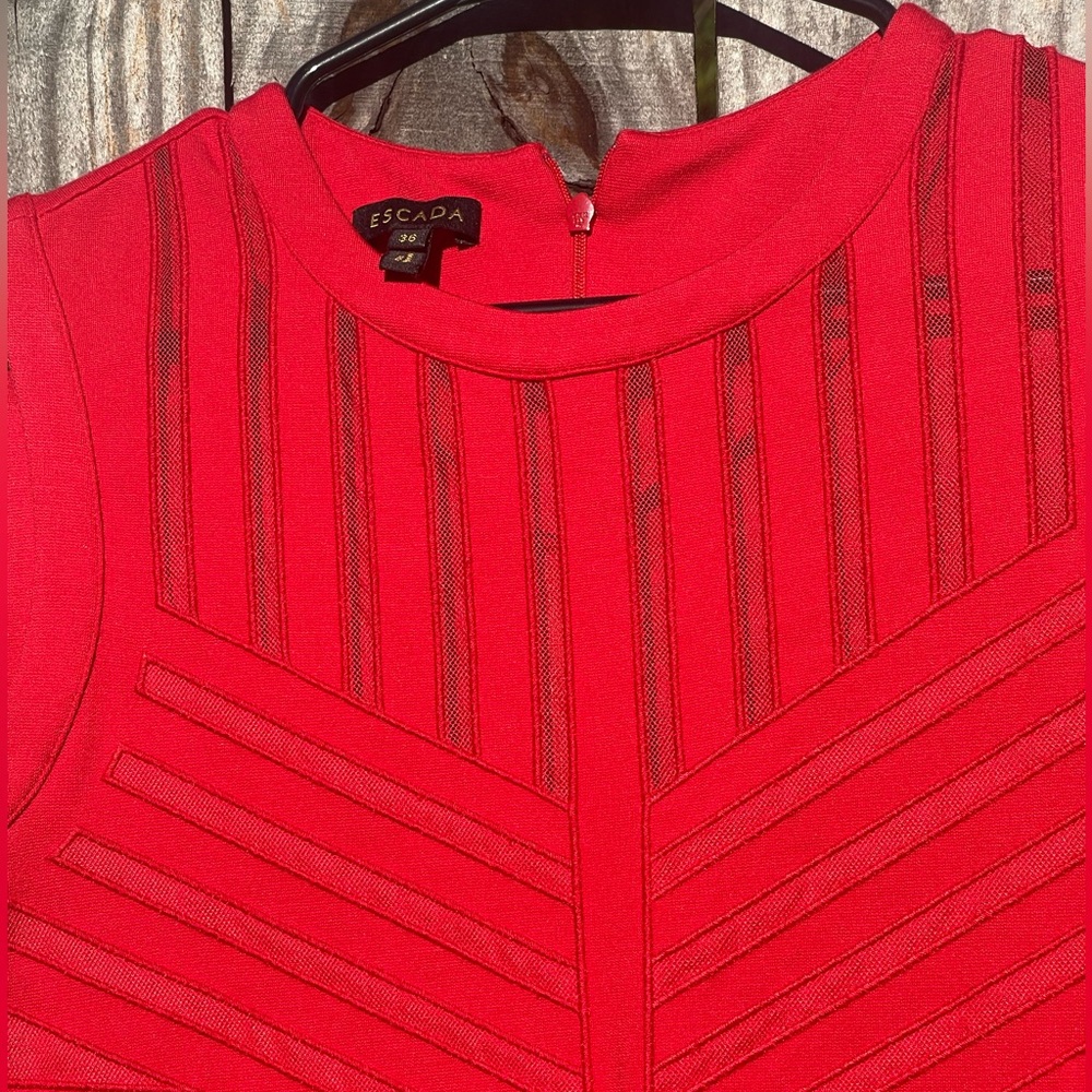 Escada Red Midi Dress - Picture 4 of 16